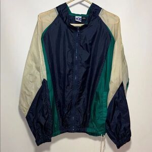 Pro Spirit Athletic Gear Vintage Navy and Green Windbreaker